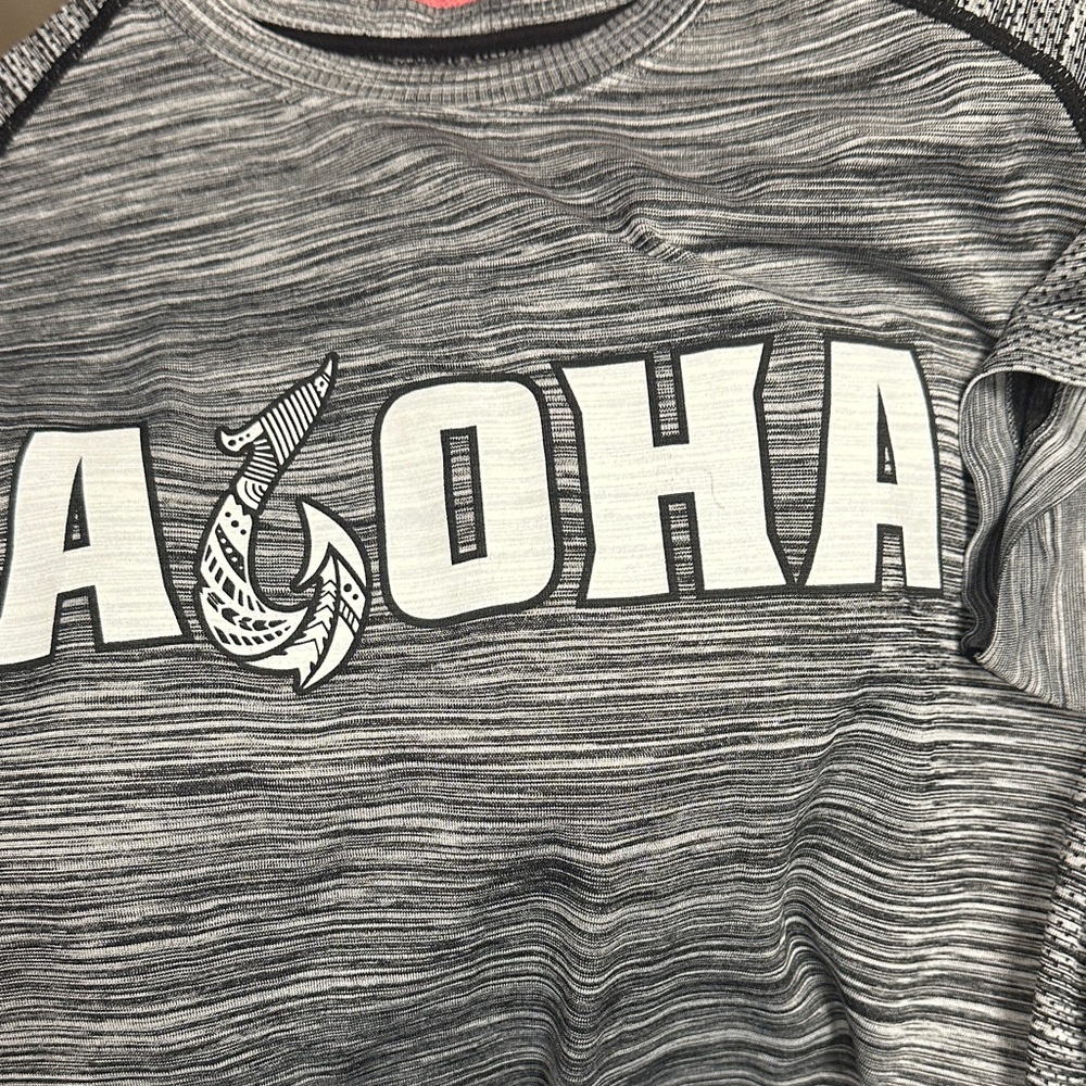 ALOHA Collection Black and Gray Crewneck Sweater